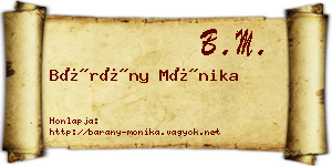 Bárány Mónika névjegykártya